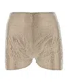 Giuseppe Di Morabito Rhinestone-embellished Mesh Waistband Shorts In Gold