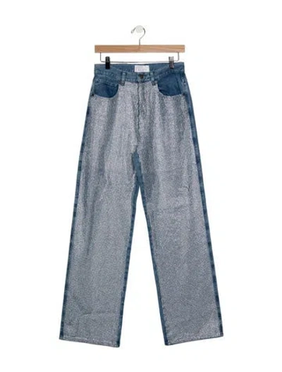 Pre-owned Giuseppe Di Morabito High-rise Straight Leg Jeans W/ Tags In Blue
