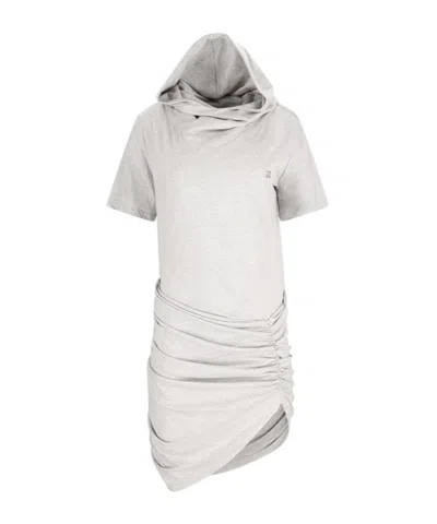 Giuseppe Di Morabito Hooded T-shirt Dress In Gray