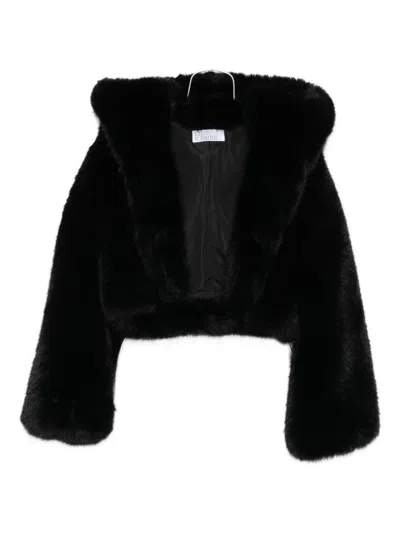 Giuseppe Di Morabito Hooded Faux-fur Jacket In Black