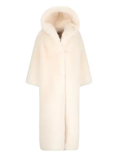 Giuseppe Di Morabito Hooded Long-sleeve Coat In Pink