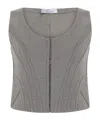 Giuseppe Di Morabito Hook-front Bustier Top In Gray