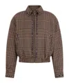 Giuseppe Di Morabito Houndstooth Zip Short Jacket In Brown