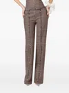 Giuseppe Di Morabito Houndstooth-pattern Stud-embellished Trousers In Animal Print