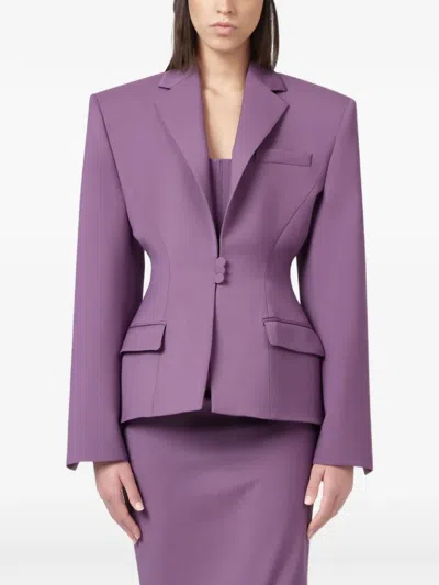 Giuseppe Di Morabito Hourglass-silhouette Notched-lapels Jacket In Purple