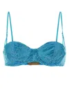 Giuseppe Di Morabito Rhinestone-covered Stretch Nylon Bra In Blue