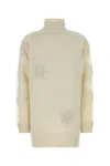 Giuseppe Di Morabito Ivory Wool Blend Viscose Sweater Dress In Neutral