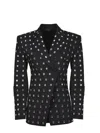 Giuseppe Di Morabito Black Rhinestone-embellished Blazer With Asymmetrical Closure In Black