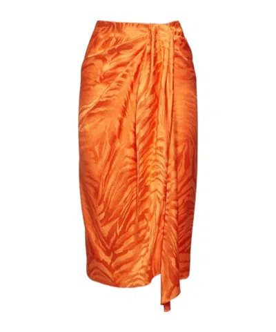 Giuseppe Di Morabito Jacquard Mini Skirt In Orange