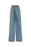 Giuseppe Di Morabito Wide-leg Jeans Featuring Asymmetric Overlay In Blue