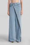 Giuseppe Di Morabito Wide-leg Jeans Featuring Asymmetric Overlay In Blue