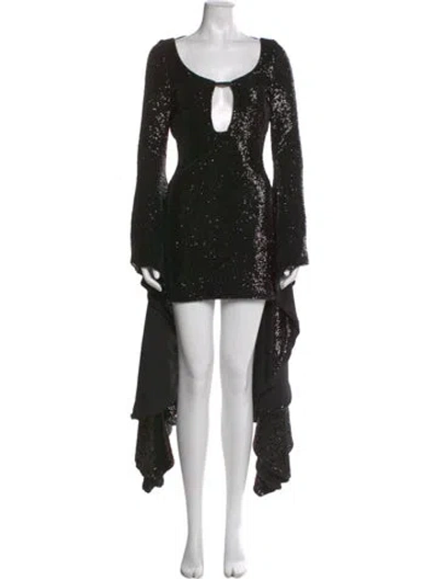 Pre-owned Giuseppe Di Morabito Jersey Long Dress W/ Tags In Black