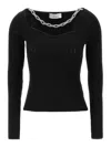 Giuseppe Di Morabito Square Neck Chain Detail Fitted Sweater