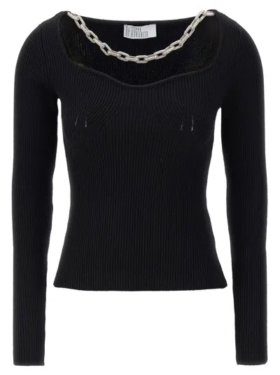 GIUSEPPE DI MORABITO JEWEL CHAIN SWEATER