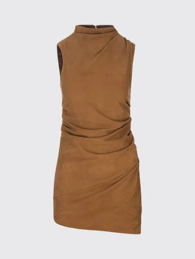 Giuseppe Di Morabito Woman Mini Dress Camel Size 4 Leather In Brown