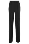 Giuseppe Di Morabito Knee-length Wool Coat With Wide Lapel In Black