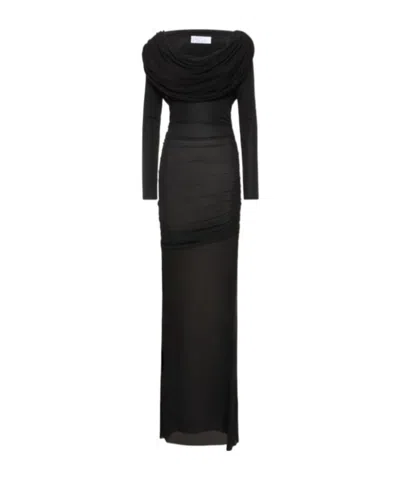 Giuseppe Di Morabito Knitted Hoodie Dress In Black