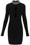 Giuseppe Di Morabito Dress Giuseppe Di Morbito Crystals In Ribbed In Black