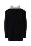 Giuseppe Di Morabito Oversized Knit Sweater Off-the-shoulder Style In Black