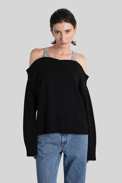 GIUSEPPE DI MORABITO KNITWEAR IN BLACK WOOL