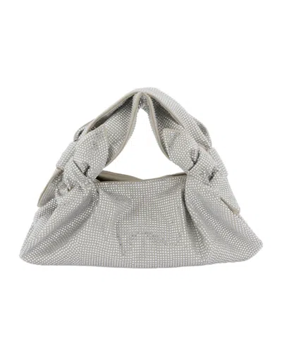 Giuseppe Di Morabito Knoted-straps Rhinestone-embellished Tote Bag In Gray