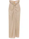 Giuseppe Di Morabito Knotted Maxi Skirt In Gold