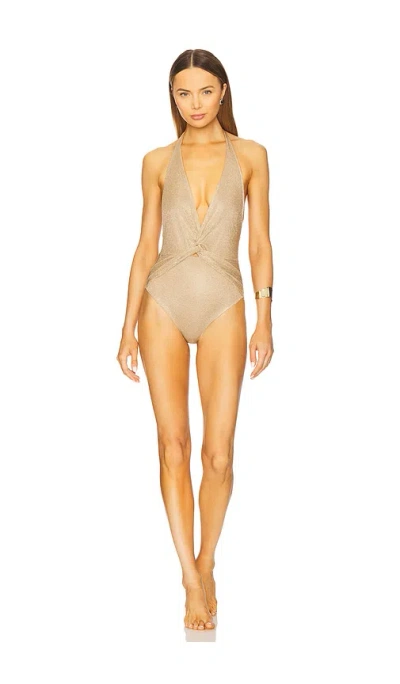 Giuseppe Di Morabito Knotted One Piece In Camel