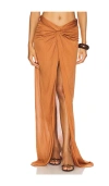 Giuseppe Di Morabito Knotted Skirt In Brown