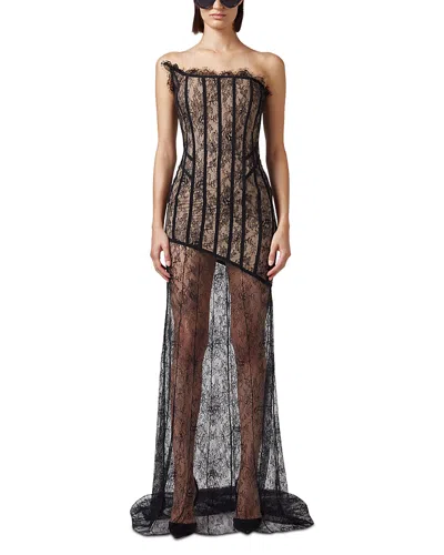 Giuseppe Di Morabito Lace Bustier Long Dress In Black