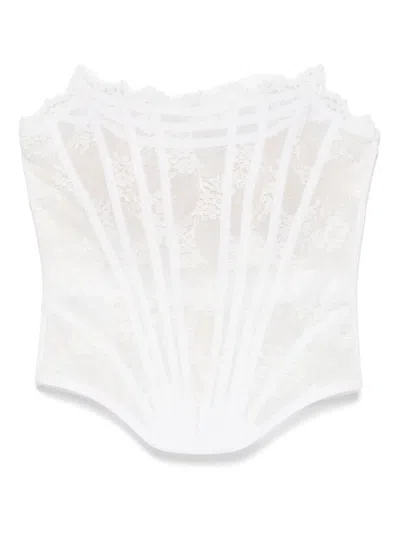 Giuseppe Di Morabito Lace Corset Top In White