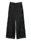 Giuseppe Di Morabito Lace-detail Trousers In Black