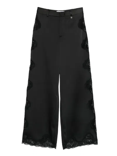 Giuseppe Di Morabito Lace-detail Trousers In Black