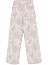 Giuseppe Di Morabito Lace-effect Jeans In Neutrals
