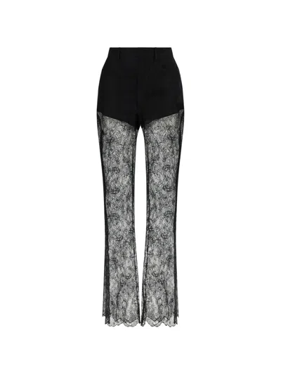 Giuseppe Di Morabito Lace Flared Trousers In Black