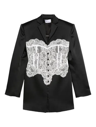 Giuseppe Di Morabito Lace-panel Jacket In Black