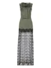 Giuseppe Di Morabito Lace Panel Maxi Dress In Green