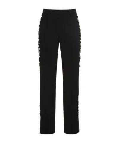 Giuseppe Di Morabito Lace-up Stretch Envers Satin Pants In Black
