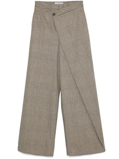 Giuseppe Di Morabito Layered-detail Trousers In Neutrals