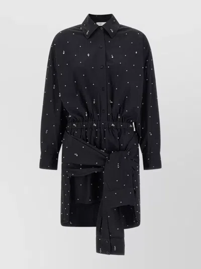 Giuseppe Di Morabito Layered Shirt Dress Elasticated Waist In Black