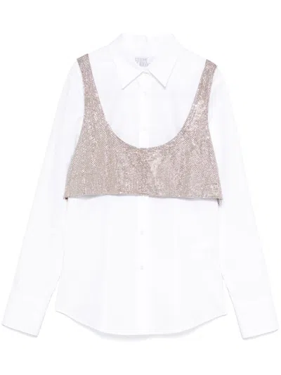 Giuseppe Di Morabito Cotton Poplin Embellished Shirt In White