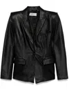 Giuseppe Di Morabito Leather Blazer In Black