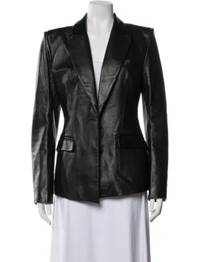 Pre-owned Giuseppe Di Morabito Leather Blazer In Black