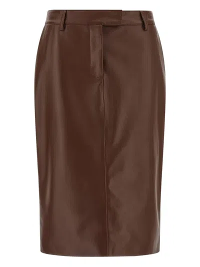 GIUSEPPE DI MORABITO LEATHER PENCIL SKIRT