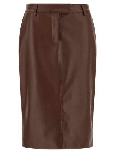 GIUSEPPE DI MORABITO LEATHER SKIRT