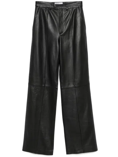Giuseppe Di Morabito Leather Trousers In 黑色