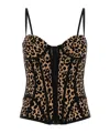 Giuseppe Di Morabito Leopard-print Corset In Animal Print