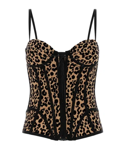 Giuseppe Di Morabito Leopard-print Corset In Animal Print