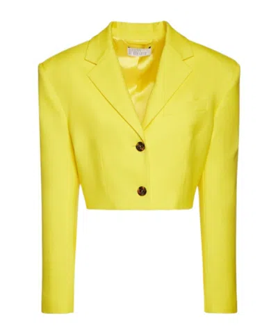 Giuseppe Di Morabito Lightweight Wool Cropped Blazer In Burgundy