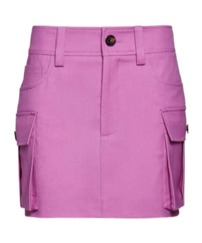Giuseppe Di Morabito Lightweight Wool Mini Skirt In Purple