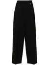 Giuseppe Di Morabito Wool Tailoring High Waist Straight Pants In Black